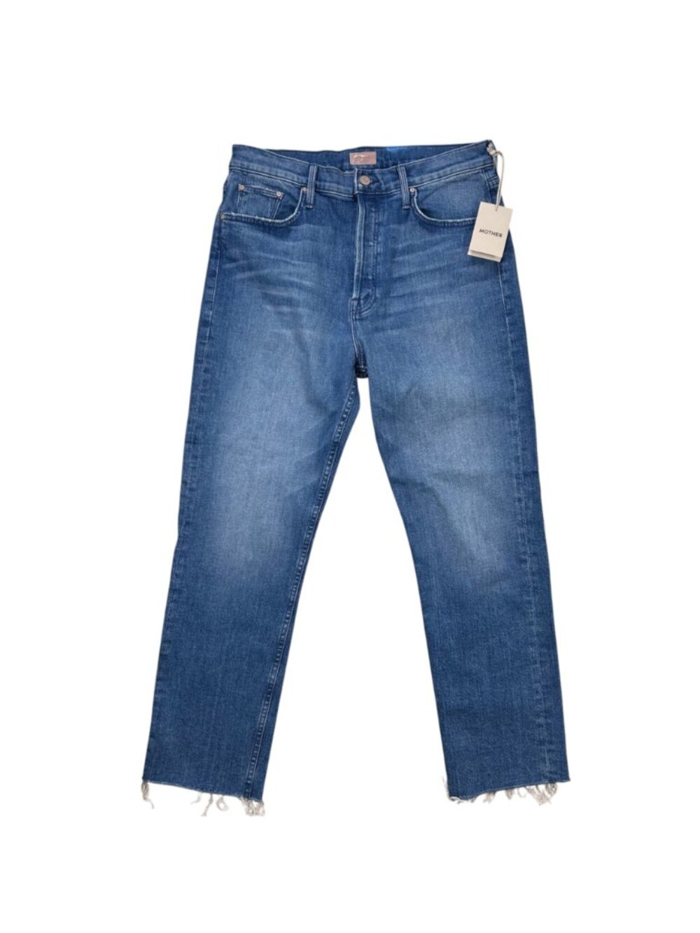 Mother The Tomcat Ankle Fray 33 Raw Hem Jean Denim Stretch Designer Casual - Picture 2 of 7